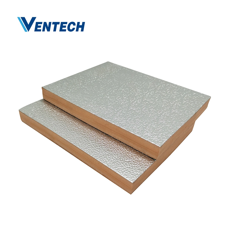 20mm 25mm Phenolic Foam Metal Pre Insulated Ducting Panel Air Duct