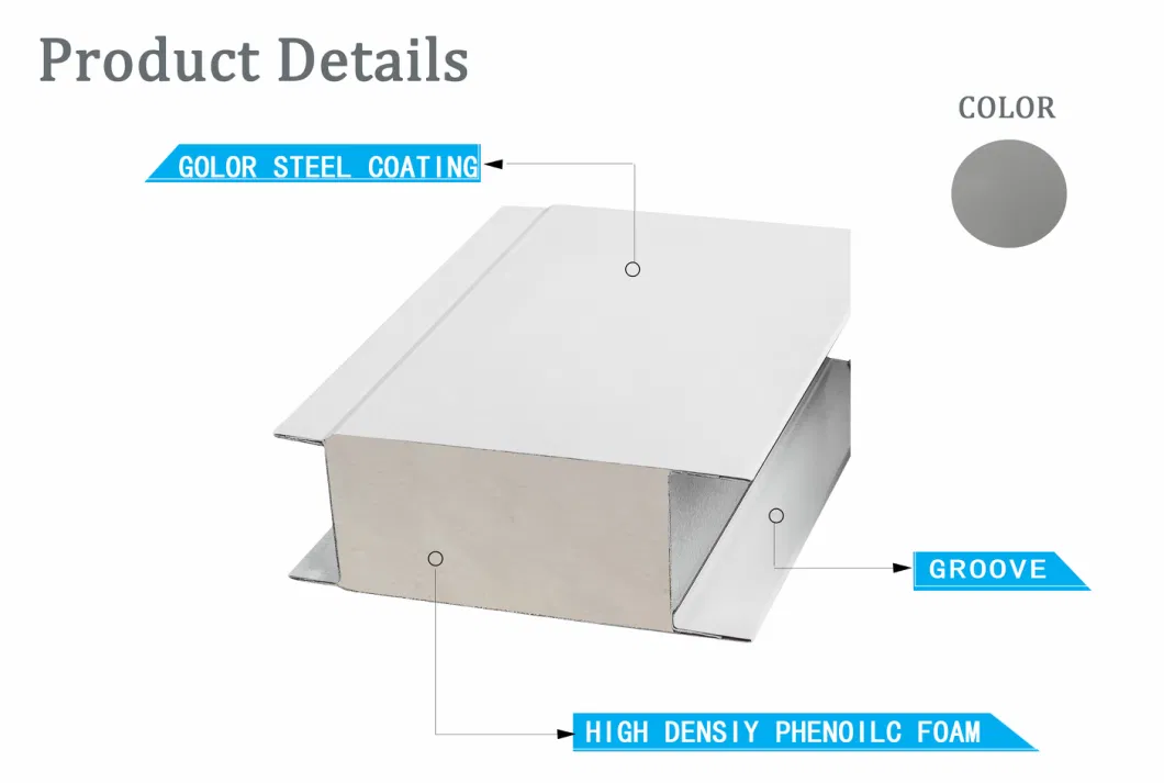 Color Steel Insulated Phenolic Sandwich Panel Board for Roof and Wall